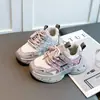 Estilo Coreano Unissex Infantil Retrô Sola Grossa Sapatos de Pai 2026 Novo Malha Respirável Leve Tendência Casual Sapatos Esportivos