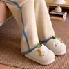 Chinelos de algodão de gato de desenho animado para mulheres, inverno, casa, interior, pelúcia espessa, quentes, sola macia, antiderrapantes, fofos, chinelos atacado