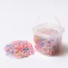 Elásticos de Cabelo Coloridos para Crianças Tipo Borracha para Meninas e Bebês, Elásticos Coloridos Descartáveis Que Não Machucam o Cabelo, Acessórios de Cabelo e Headwear