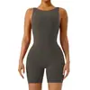 Mono de Yoga Nude con Cortes Europeos y Americanos Espalda Hermosa Ajustado Deporte Fitness Levantamiento de Glúteos Mono Corto de Yoga para Mujeres