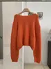 KEKEZOON Estilo Coreano Sencillo Versátil Otoño Invierno Cuello Redondo Color Sólido Suéter de Punto Manga Larga para Mujer 9350
