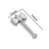 Pingente de ferramenta de aço inoxidável secador de cabelo tesoura faca de cozinha colher pingente de joia colar de brincos DIY
