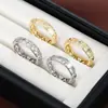 Anillo de Dedo con Patrón de Estrella Hueca Retro de Corte de Zirconia Oro Tallado Hueco Anillo de Dedo Completo de Diamante Venta Directa de Fábrica