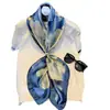 Pañuelo Cuadrado de Brocado Xiaoxianggui 90*90cm Turbante Transfronterizo Sudeste Asiático Moda Femenina Primavera y Otoño Pañuelo de Seda