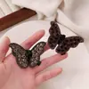 Pinza para el Cabello de Mariposa de Piedras de Strass Super Hada Elegante para Flequillo Lateral Pinza de Pato Nuevo 2025 Pinza para el Cabello para Mujeres