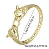 Explosões Europeias e Americanas Joias Pulseira de Personalidade Não Cai Alta Sensação Pulseira de Cobre Micro-incrustada Feminina Pulseira Oca Cabeça de Leopardo Atacado
