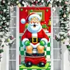 Cubierta de Puerta Navideña Temu Papá Noel Rompiendo el Muro Atmósfera de Llegada Fiesta Festiva Entrada de Puerta Tela Colgante de Bienvenida