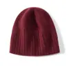 Gorro de Cachemira de Color Sólido para Mujer, Gorro de Punto Grueso y Cálido con Protección para los Oídos, Gorro de Punto Versátil Que Hace que el Rostro Parezca Más Pequeño