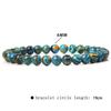 Pulsera unisex sencilla de alta gama para viajeros, con cuentas de piedra calientes de 6 mm transfronterizas de Europa y Estados Unidos, cuerda elástica para hombre y mujer que combina con todo.