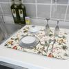 Tapete de Encimera Retro Transfronterizo de Tierra de Diatomeas Encimera de Cocina Absorbente Drenante Tapete Lavabo Salpicaduras Tapete Lavable Aislamiento Térmico