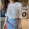 2020 Nueva Moda Elegante Camisa de Chifón de Manga Corta para Mujer Top de Hada Adelgazante Estilo Occidental Camisa Pequeña Camisa Base