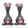 Juguete Vocal para Mascotas Ratón Gris de Látex 14cm Limpieza Dental Molar Juguete para Perro Juguete Vocal de Látex