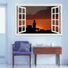 Mezquita comercio exterior más vendido efecto creativo 3D pegatinas de ventana falsa decoración pared sala de estar dormitorio