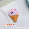 Lindo Colgante de Peluche con Cabeza de Animal en Cono de Helado Colgante de Bolso Pingüino de Helado Llavero Muñeca Venta al por Mayor