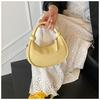 Bolsa Dumpling Transfronteiriça Feminina Verão Nova Tendência de Moda Simples Casual Bolsa de Ombro Design Nicho Bolsa de Mão