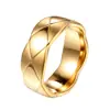 Joyería de acero inoxidable europea y americana al por mayor anillo para hombre anillo de acero de titanio chapado en oro rosa