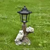 Luces Solares para Jardín Transfronterizas Adornos de Animales de Resina Decoración de Jardín Balcón Patio Césped Estatua de Colibrí Adornos