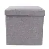 Caja de almacenamiento de cartón de lino liso, taburete para zapatos de tela de moda, organizador de artículos varios y juguetes, bolsa de almacenamiento a prueba de polvo 1002