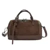 Design de Nicho Cor Color Block Retrô Bolsa de Bowling Estilosa Fashionável Tendência Bolsa de Ombro Único Transversal Bolsa de Mão para o Trabalho Mulheres