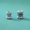 Prata Pura 999 Beads Cilíndricos com Padrão de Lótus em Prata Dura 3D Espaçadores Contas Soltas Material para Tecelagem Manual Acessórios para Joias DIY