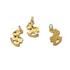 Colgante de plata de ley 925 bañado en oro con forma de poni de hielo triturado, accesorio para pulsera DIY finamente elaborado, accesorio de material para cordón Q0225
