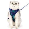 Correa Reflectante para Pecho de Gato Saliente con Cuerda de Tracción Ajustable, Doble Disco Anti-rotura, Estilo Hawaiano