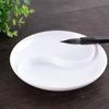 Tamanho grande pequeno Imitação Porcelana/Transparente Prato de Tinta Redondo Taiji Prato de Treliça Dupla Prato Branco Pratinho Branco Materiais de Arte Monopólio