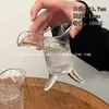 [El Rey Guan Zhong Está Aquí] Taza Creativa de Vidrio Estilo Antiguo, Taza de Leche Retro, Copa de Vino Antigua, Forma Redonda