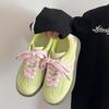 Zapatos de Entrenamiento Retro Alemanes de Nicho para Mujer Primavera y Verano 2025 Nuevos Tenis Deportivos y de Ocio Versátiles de Suela Gruesa Zapatos Blancos Forrest Gump