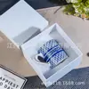 Taza D's Piedra de Sangre Porcelana Ósea Gama Alta Exquisita Caja de Regalo Boda Inauguración Souvenir Regalo de Graduación Venta al por Mayor
