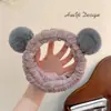 Linda diadema de panda tridimensional, banda para el pelo de cara de animal de dibujos animados, horquilla de broche de muñeca de felpa, tocado infantil, femenino