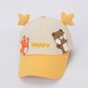 Gorra de béisbol para niños de estilo coreano de primavera y otoño, linda gorra de sol de verano para niños, gorra con visera de oso FELIZ de dibujos animados