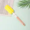 Vendido Diretamente pelo Fabricante, Conjunto de Escovas para Limpeza de Copos com Cabo Longo, Ferramenta de Limpeza Doméstica para Lavar Copos, Adequado para Gestantes e Bebês, Conjunto de Escovas para Mamadeiras