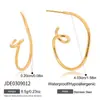 Brincos de Aço Inoxidável Estilo Minimalista com Linha Irregular, Design Sofisticado e Único para Mulheres