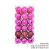 Adornos navideños transfronterizos, bola galvanizada, colgante para árbol de Navidad, bola decorativa, bola colgante, 3 cm-36 piezas, bola navideña