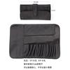 Bolsa de Almacenamiento para Brochas de Maquillaje Off-White con 12/18/24 Ranuras, Bolsa Plegable Enrollable con Hebilla Magnética de Cuero PU, Organizador Portátil de Brochas de Maquillaje