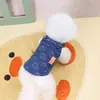 Pet Ursinho Spitz Alemão Bichon Cachorro Pequeno Gato Filhote Coleira Roupa 24 Jeans Par Roupa Coleira Macho