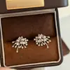 Champagne Suave Brilhante~ Céu Estrelado Deslumbrante Champagne de Nicho Brincos de Pérola Imitação Zircônia, Super Estilo Fada, Brincos de Luxo com Senso de Luxo
