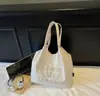 Bolso de Hombro Tipo Tote Coreano Ins Moda Perezosa Bordado Tridimensional, Versátil para Uso Diario, Bolso de Compras Simple y Ligero, Personalizable