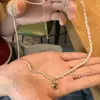 Collar con Colgante de Corazón de Perla Cadena Asimétrica de Clavícula 2025 Nuevo Estilo Caliente Collar de Circonita Super Brillante