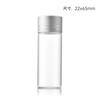 Tapa de Aluminio de 22 mm Botella de Tubo de Vidrio de Borosilicato Alto Sellado a Rosca Transparente Botella de Dulces Botella Cápsula Botellita de Medicina de Pequeña Capacidad