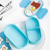 Lonchera de doble capa estilo japonés lonchera de dibujos animados para niños lonchera de dos niveles con hebilla lateral sellada a prueba de fugas apta para microondas
