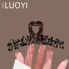 2025 Nuevo Pasador Grande de Alta Resistencia Clip de Cristal Negro de Gama Alta para Mujeres Elegante Accesorio para el Cabello de Cobertura Completa
