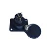 Base Cassong Hembra 4 Núcleos XLR Hembra 4 Agujeros con Cubierta a Prueba de Polvo Nylon Retardante de Llama con Flecha Base de Carga para Batería de Litio Negra