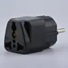 Adaptador de tomada conversor padrão alemão de cobre puro adaptador europeu soquete de viagem multiuso plugue da França Coreia Rússia à vista