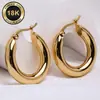 Pendientes Exagerados de Moda de Acero Inoxidable Estilo Europeo y Americano, Pendientes Sólidos de Diseño Minimalista de Nicho, Joyería Popular para Mujeres