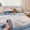 2026 Nuevo Modelo Clase A Hilo Bouclé Estampado Colcha de Verano Colcha de Aire Acondicionado Juego de Cuatro Piezas para Verano
