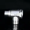 Acero Inoxidable 201 Codo con Rosca Macho y Hembra Conector de Rosca Exterior para Tubería de Agua Rosca Directa Interior y Exterior Accesorio para Tubería de Calentamiento de Agua 4
