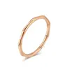 Pulsera de Acero de Titanio con Eslabones de Bambú Minimalista Transfronteriza, Pulsera Cerrada de Acero de Titanio, Pulsera Versátil con Cierre Simple y Exquisito