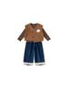 Ropa para Niños Bangxuan 2026 Nuevo Conjunto de Pantalones Ropa para Niñas Conjunto de Otoño para Niños Chaleco Conjunto de Tres Piezas Traje para Niñas